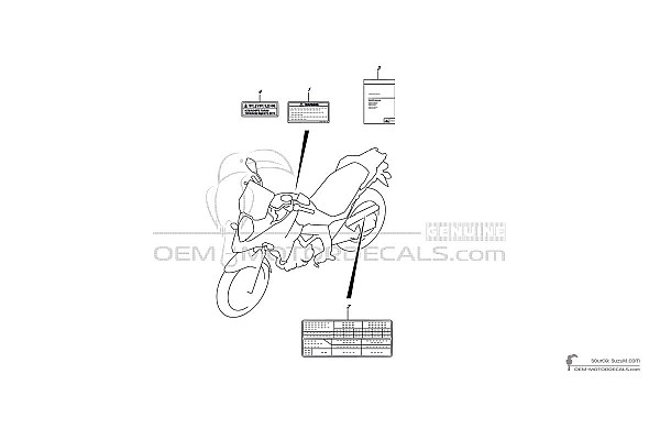 Suzuki DL650 VSTROM - Caution labels