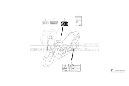 Suzuki DL650 VSTROM - Caution labels