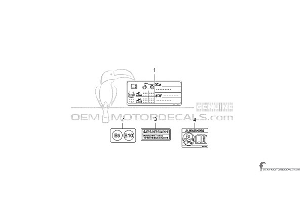 Suzuki DL650 VSTROM - Caution labels