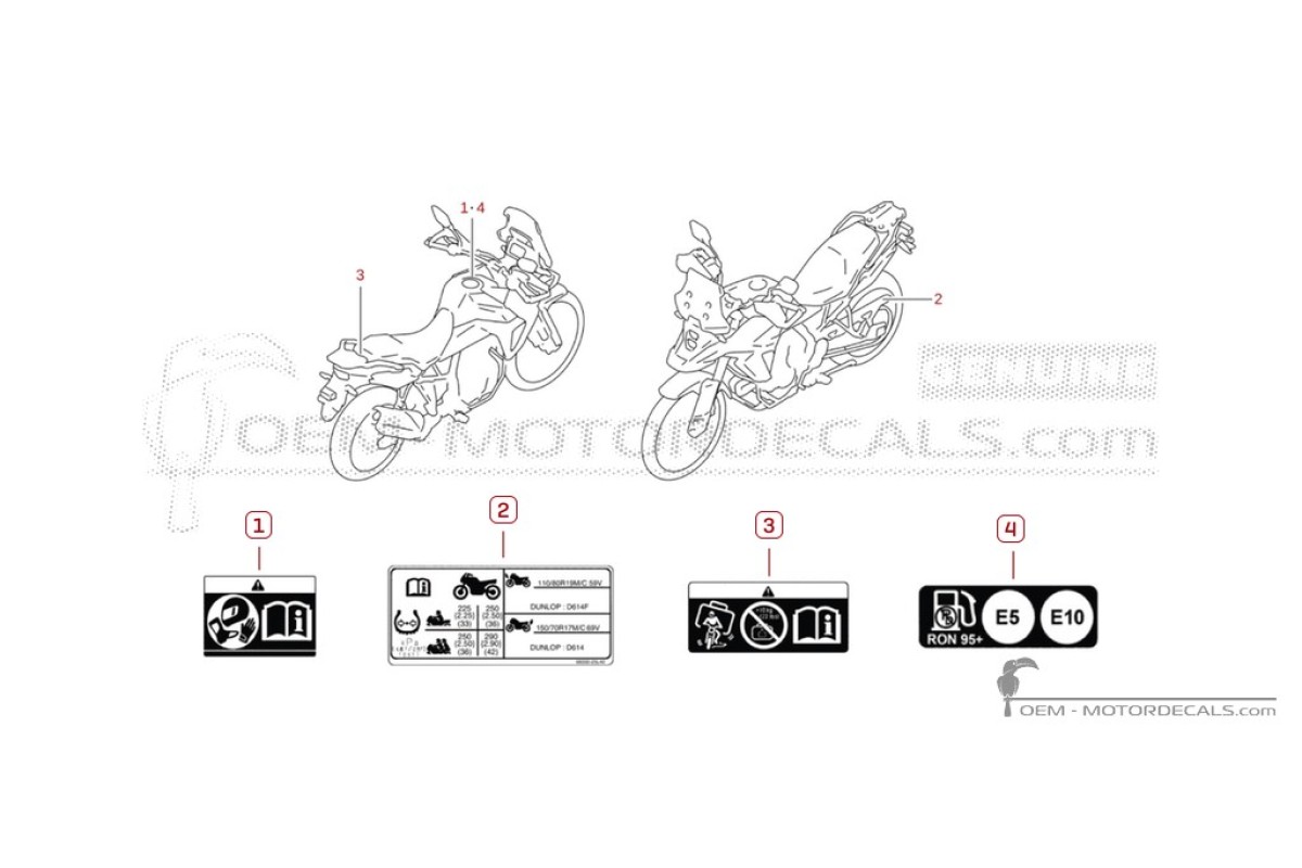 Decals for Caution labels • Suzuki OEM Decals