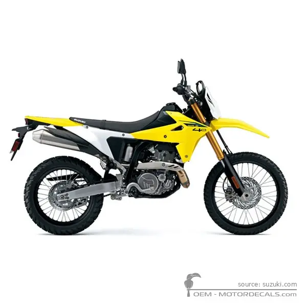 Suzuki DR-Z4S 2026 - Champion Yellow No. 2 / Solid Special White No. 2