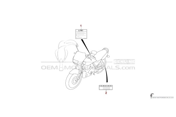 Suzuki EN125 2003 - Etichette di avvertenza