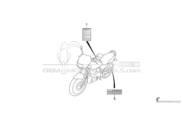 Suzuki EN125 2009 - Etichette di avvertenza