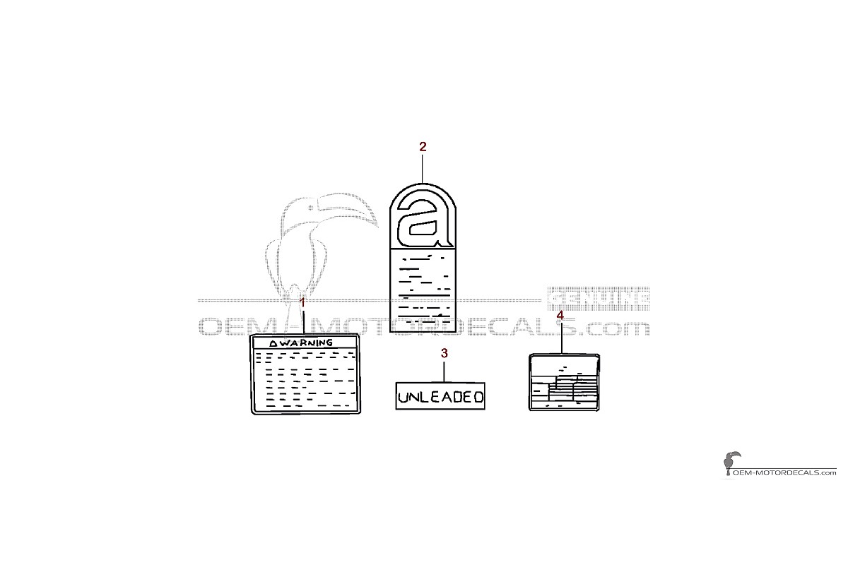Decals for Suzuki GS500E 1994 - Caution labels • Suzuki OEM Decals