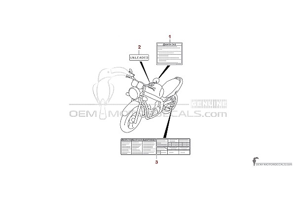 Suzuki GS500E 2001 - Caution labels