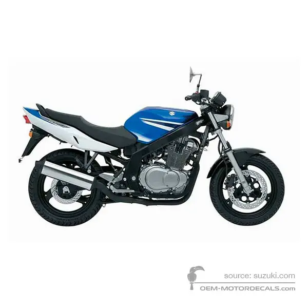 Suzuki GS500E 2007 - Niebieski - Pearl Vigor Blue / Glass Splash White