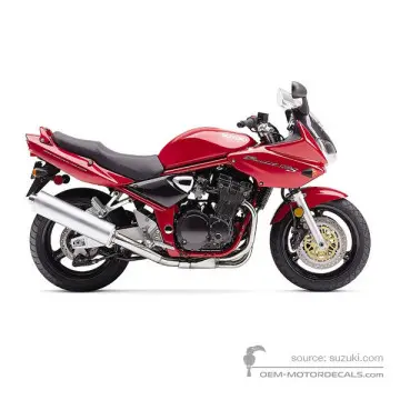 Suzuki GSF1200S BANDIT 2001 - Rouge - Candy Velvety Red