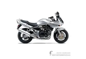 Stickers voor Suzuki GSF1200S BANDIT 2002 - Zilver • Suzuki OEM Stickers