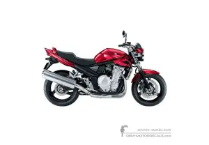 Decals for Suzuki GSF1250N BANDIT 2007 - Red • Suzuki OEM Decals