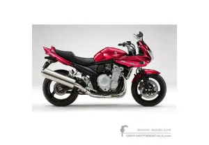 Autocollants pour Suzuki GSF1250S BANDIT 2008 - Rouge • Suzuki Autocollants OEM