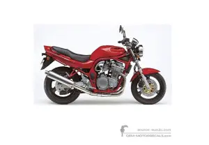 Adesivi per Suzuki GSF600N BANDIT 1997 - Rosso • Suzuki Adesivi OEM