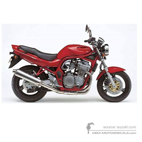 Decals for Suzuki GSF600N BANDIT 1997 - Red • Suzuki OEM Decals