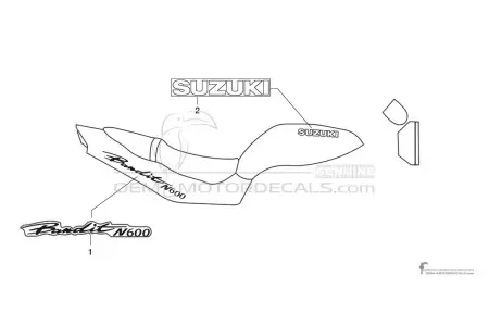 Suzuki GSF600N BANDIT 1999 - Nero