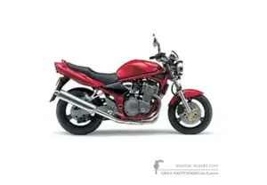 Stickers voor Suzuki GSF600N BANDIT 2002 - Rood • Suzuki OEM Stickers