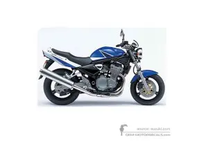 Decals for Suzuki GSF600N BANDIT 2004 - Blue White • Suzuki OEM Decals