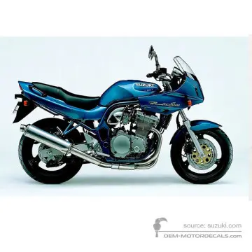 Suzuki GSF600S BANDIT 1997 - Niebieski - Candy Marine Blueish Green