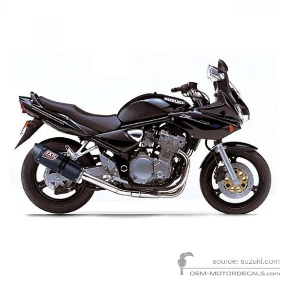Decals for Suzuki GSF600S BANDIT 2001 - Black • Suzuki OEM Decals