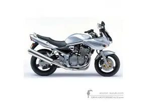 Adesivi per Suzuki GSF600S BANDIT 2004 - Argento • Suzuki Adesivi OEM