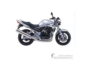 Aufkleber für Suzuki GSF650N BANDIT 2005 - Silber • Suzuki OEM-Aufkleber
