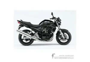 Autocollants pour Suzuki GSF650N BANDIT 2005 - Noir • Suzuki Autocollants OEM