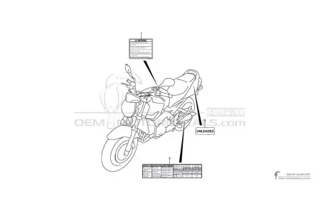 Suzuki GSR600 - Caution labels