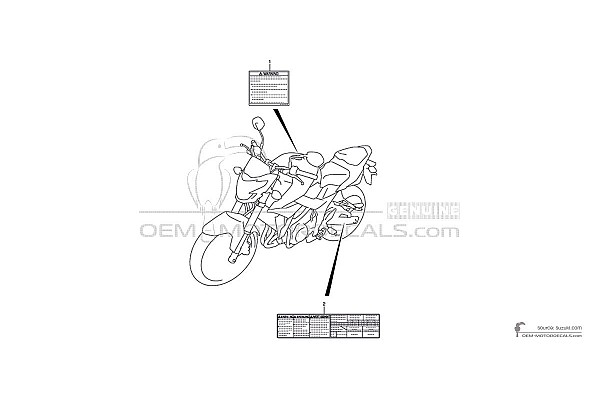 Suzuki GSR750 - Caution labels