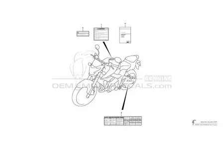Suzuki GSR750 - Caution labels