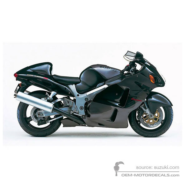 Stickers voor Suzuki GSX1300R Hayabusa 2000 - Zwart • Suzuki OEM Stickers