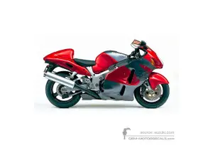 Decals for Suzuki GSX1300R Hayabusa 2000 - Red • Suzuki OEM Decals