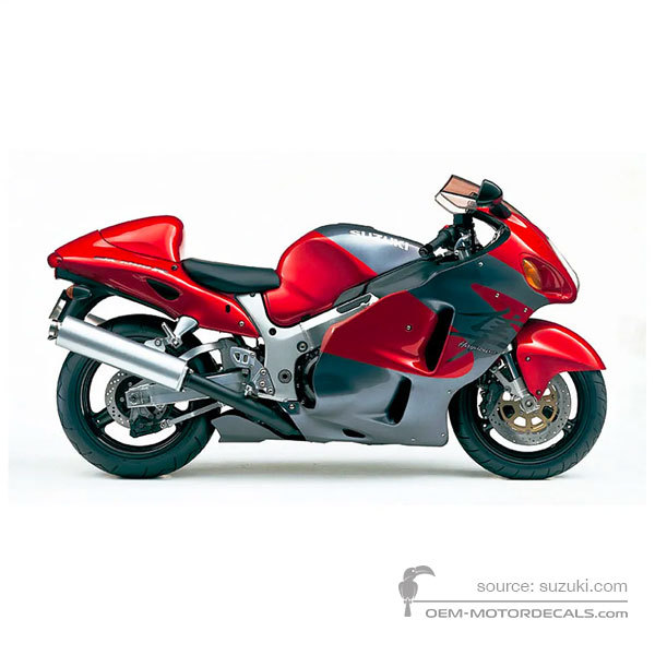 Stickers voor Suzuki GSX1300R Hayabusa 2000 - Rood • Suzuki OEM Stickers