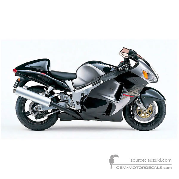 Stickers voor Suzuki GSX1300R Hayabusa 2001 - Zwart • Suzuki OEM Stickers