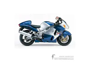 Decals for Suzuki GSX1300R Hayabusa 2001 - Blue • Suzuki OEM Decals