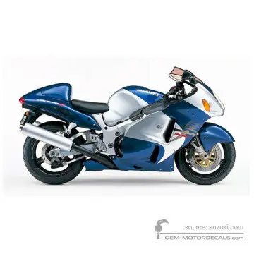 Suzuki GSX1300R Hayabusa 2001 - Blauw - Pearl Deep Blue / Sonic Silver Metallic
