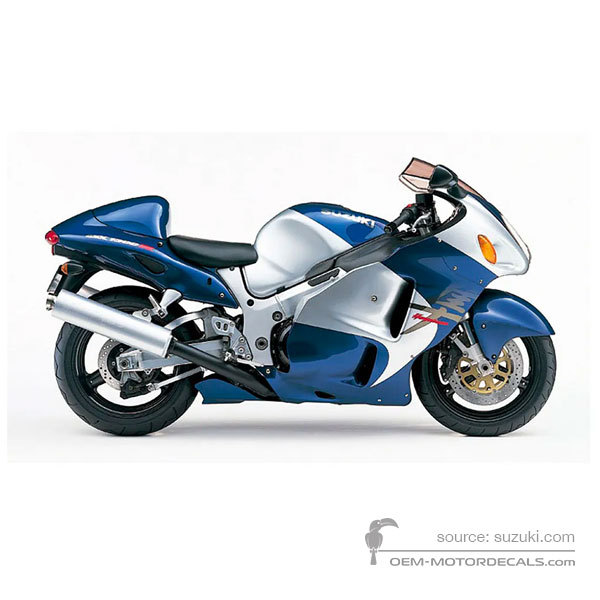 Stickers voor Suzuki GSX1300R Hayabusa 2001 - Blauw • Suzuki OEM Stickers