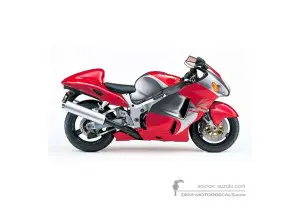 Decals for Suzuki GSX1300R Hayabusa 2001 - Red • Suzuki OEM Decals