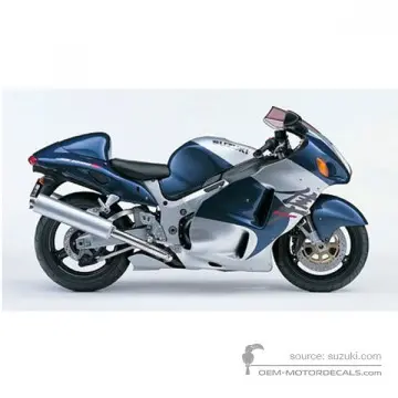 Suzuki GSX1300R Hayabusa 2002 - Blauw - Pearl Deep Blue / Sonic Silver Metallic