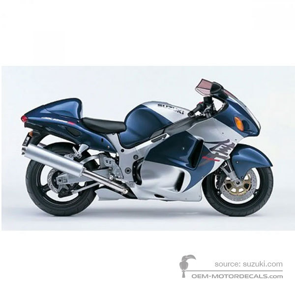 Stickers voor Suzuki GSX1300R Hayabusa 2002 - Blauw • Suzuki OEM Stickers