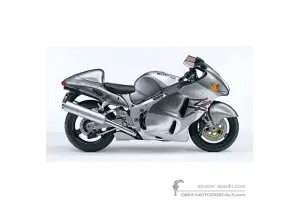 Decals for Suzuki GSX1300R Hayabusa 2002 - Silver • Suzuki OEM Decals