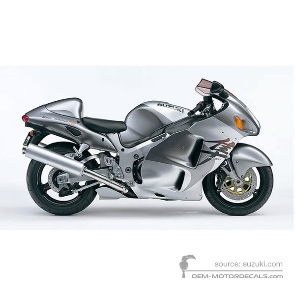 Stickers voor Suzuki GSX1300R Hayabusa 2002 - Zilver • Suzuki OEM Stickers