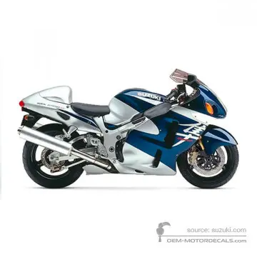 Suzuki GSX1300R Hayabusa 2003 - Blauw - Pearl Deep Blue / Sonic Silver Metallic