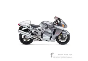 Decals for Suzuki GSX1300R Hayabusa 2003 - Silver • Suzuki OEM Decals