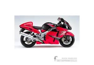 Decals for Suzuki GSX1300R Hayabusa 2005 - Red • Suzuki OEM Decals