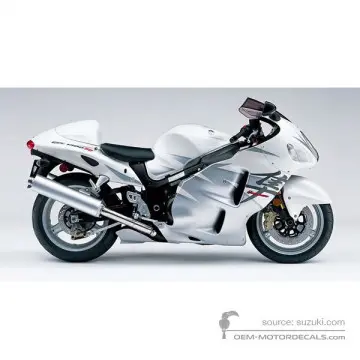 Suzuki GSX1300R Hayabusa 2006 - Wit - Pearl Glass White / Sonic Silver Metallic