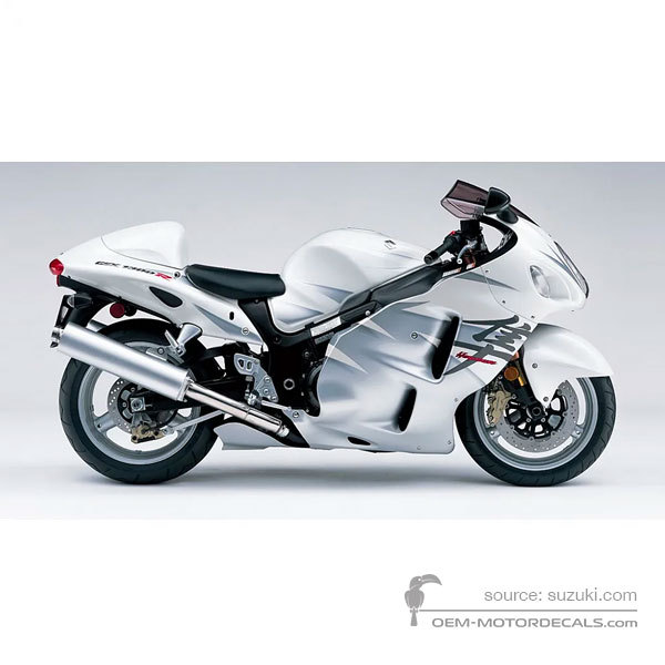 Decals for Suzuki GSX1300R Hayabusa 2006 - White • Suzuki OEM Decals