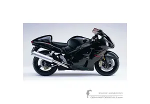 Adesivi per Suzuki GSX1300R Hayabusa 2007 - Nero • Suzuki Adesivi OEM