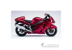 Autocollants pour Suzuki GSX1300R Hayabusa 2007 - Rouge • Suzuki Autocollants OEM