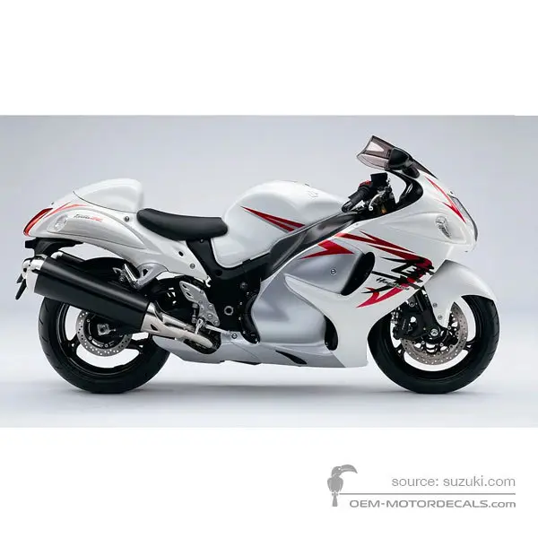 Suzuki GSX1300R HAYABUSA 2008 - White - Pearl Mirage White / Metallic Mistic Silver