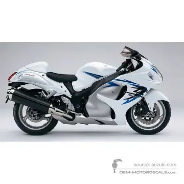 Suzuki GSX1300R HAYABUSA 2009 - Biały - Glass White / Metallic Mystic Silver