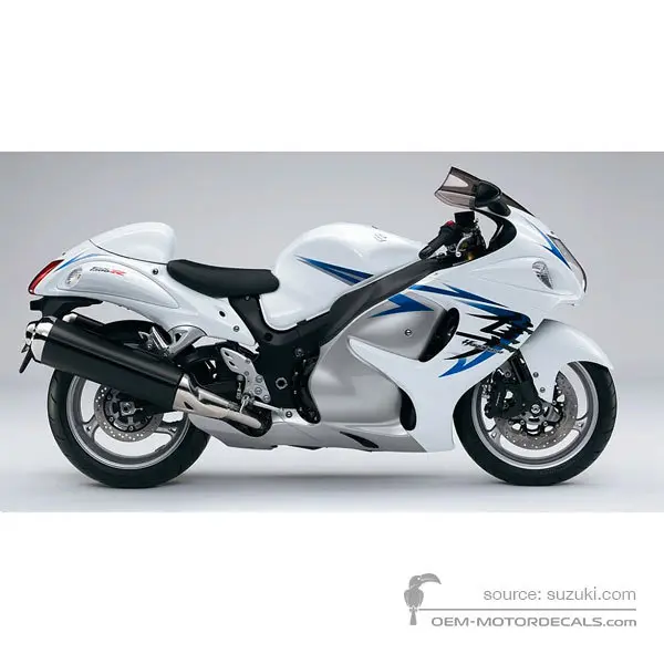 Suzuki GSX1300R HAYABUSA 2009 - White - Glass White / Metallic Mystic Silver