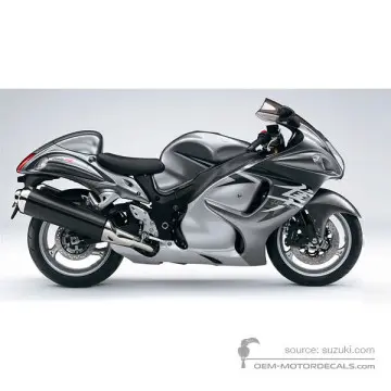 Suzuki GSX1300R HAYABUSA 2009 - Srebrny - Metallic Grey / Metallic Mystic Silver